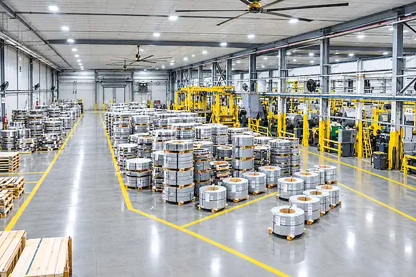 Coil warehousing at Metal Processing Corporation
